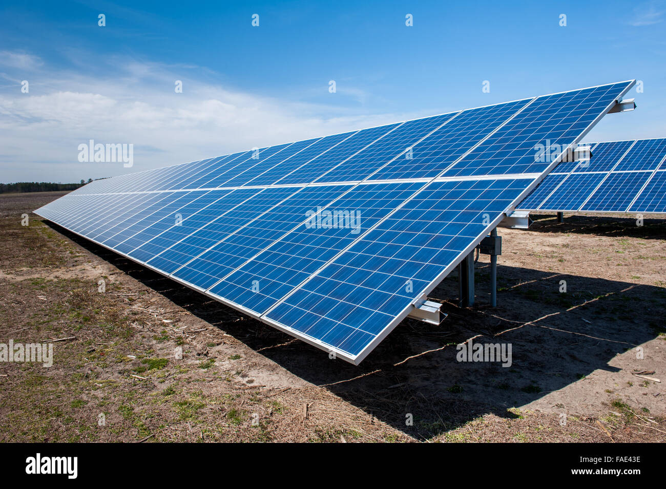 Solar-Panel auf einer Farm in Eden, MD Stockfoto