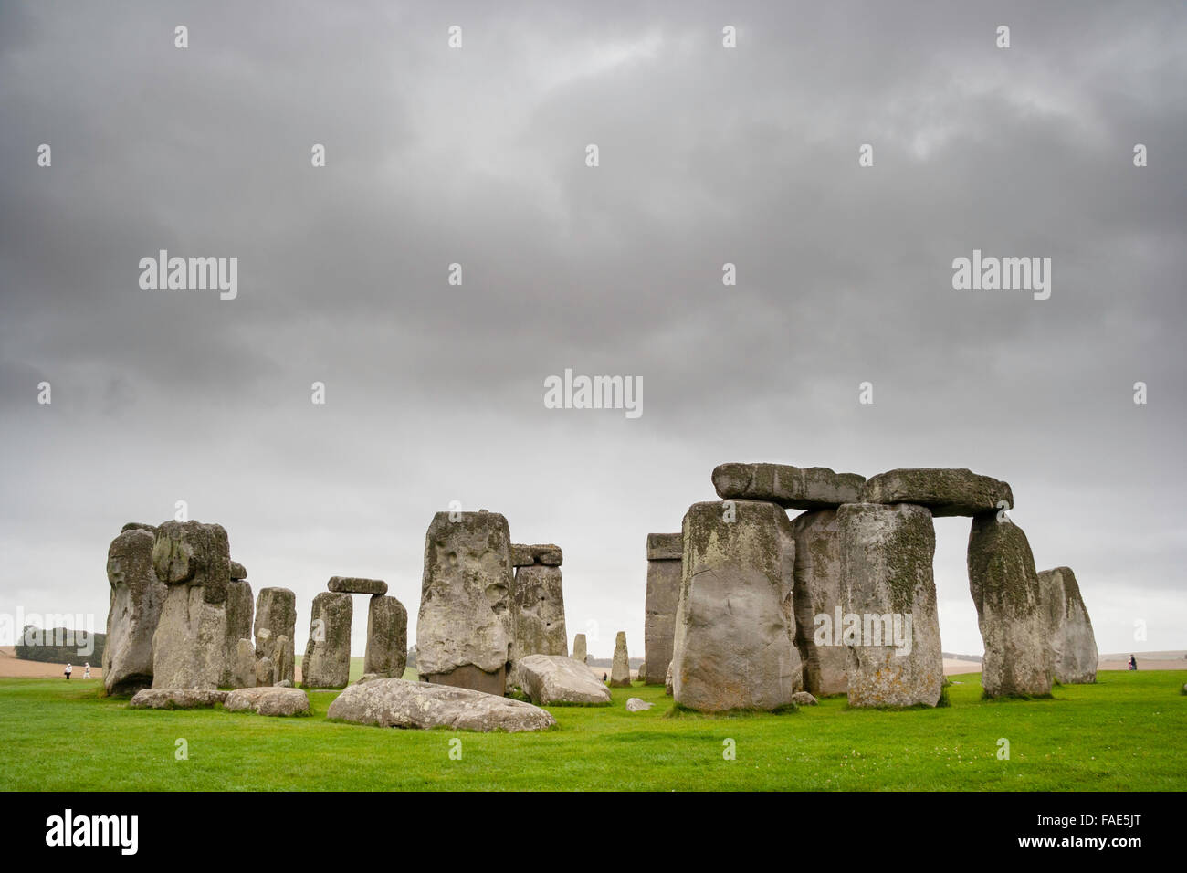 Stonehenge. Berühmte neolithische Steinkreis von so Steine, niedrig im ...