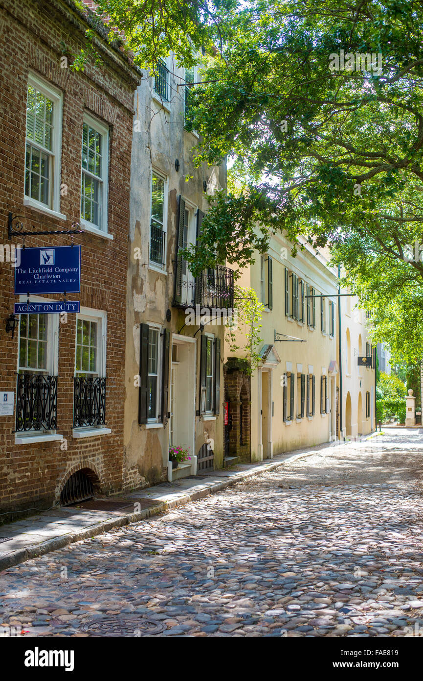 Straßenansicht in Charleston, South Carolina Stockfoto