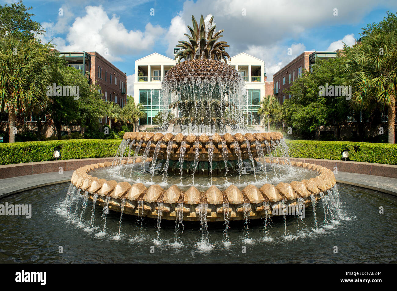 Wasser-Brunnen in Charleston South Carolina Stockfoto