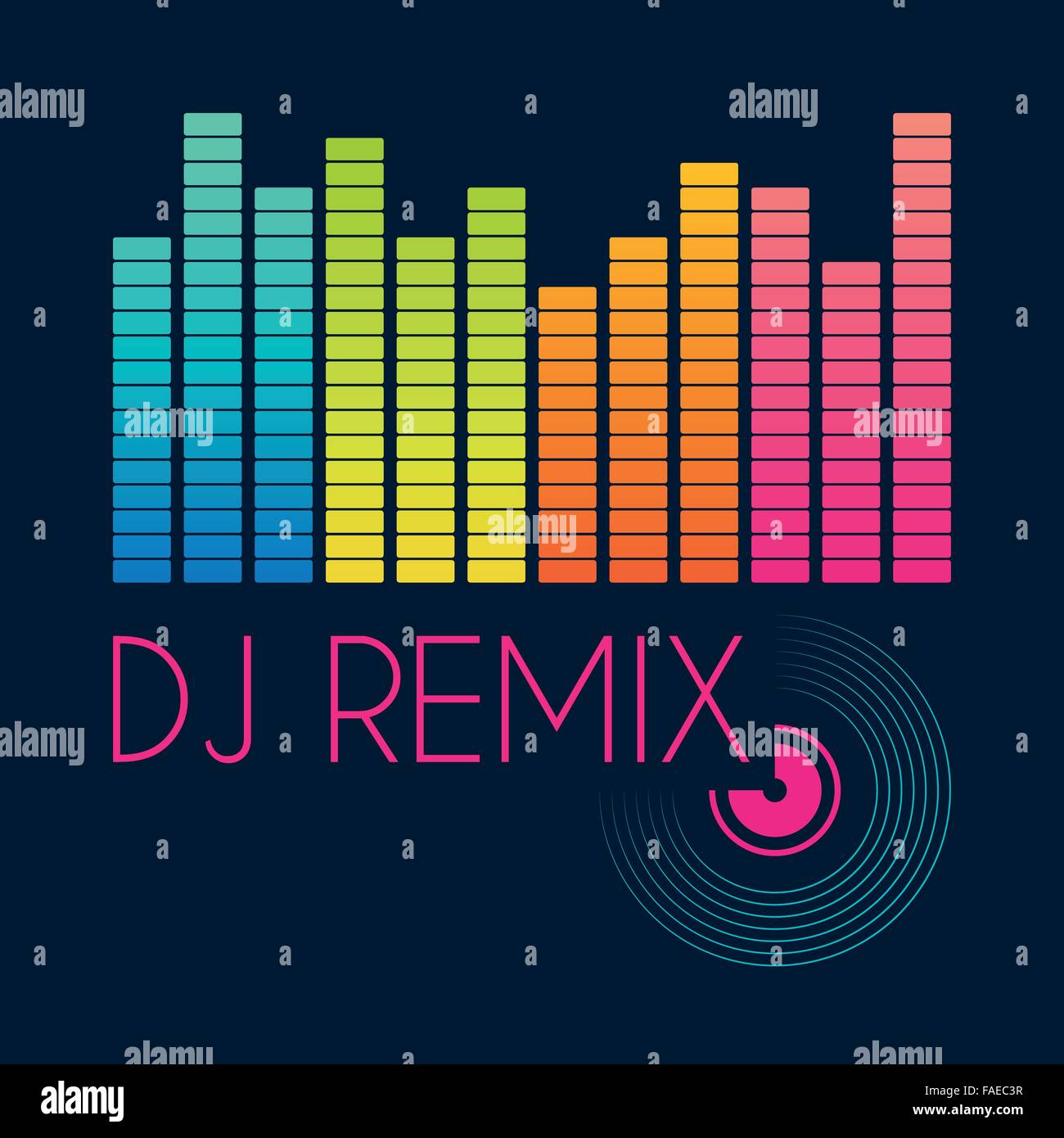 DJ Remix Typografie, Grafik t-shirt Stock Vektor