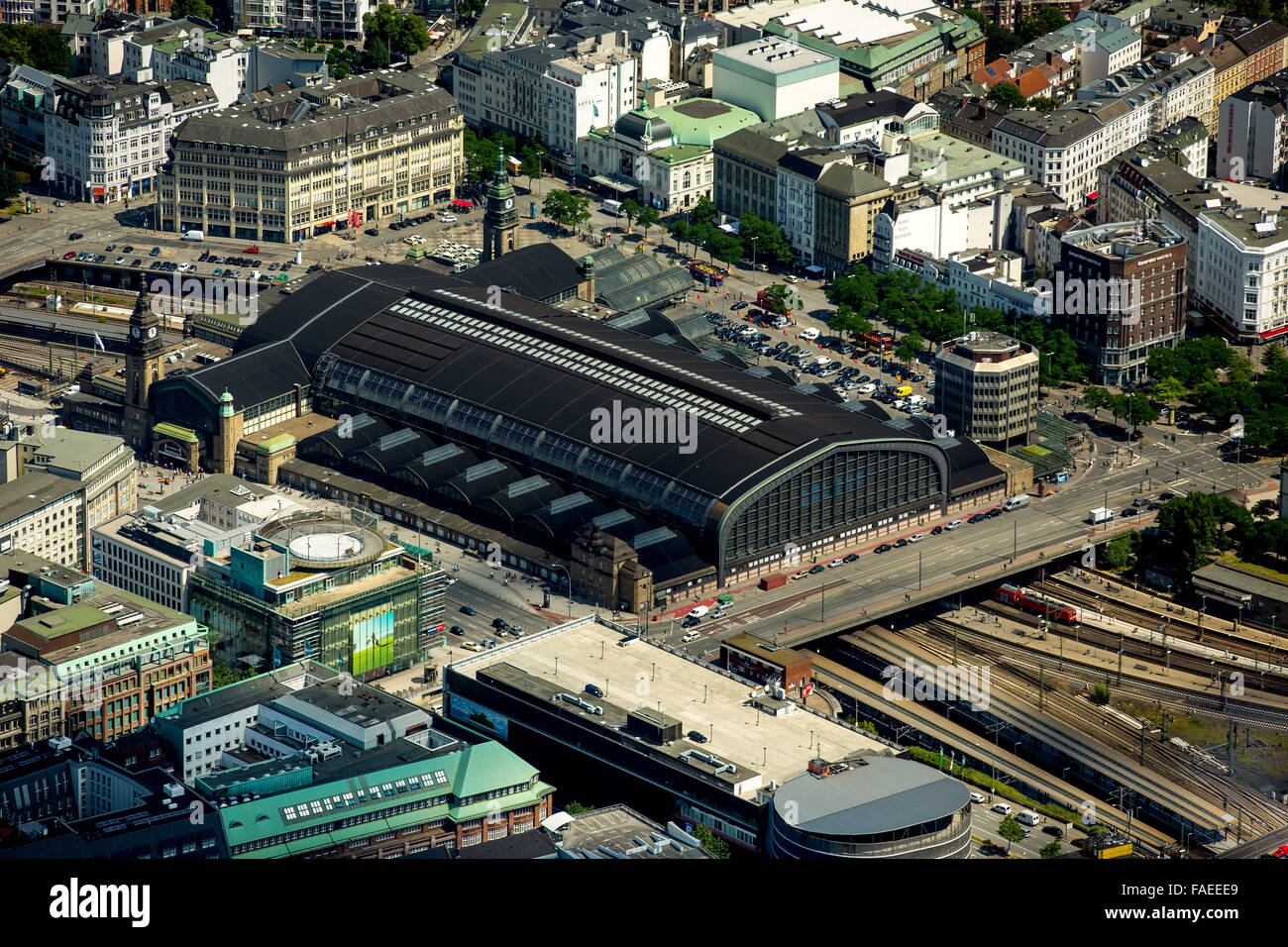 Luftaufnahme, Hamburg Hauptbahnhof auf Steintordamm, Hamburg Hbf., Hamburg, freie und Hansestadt Hamburg, Hamburg, Deutschland Stockfoto