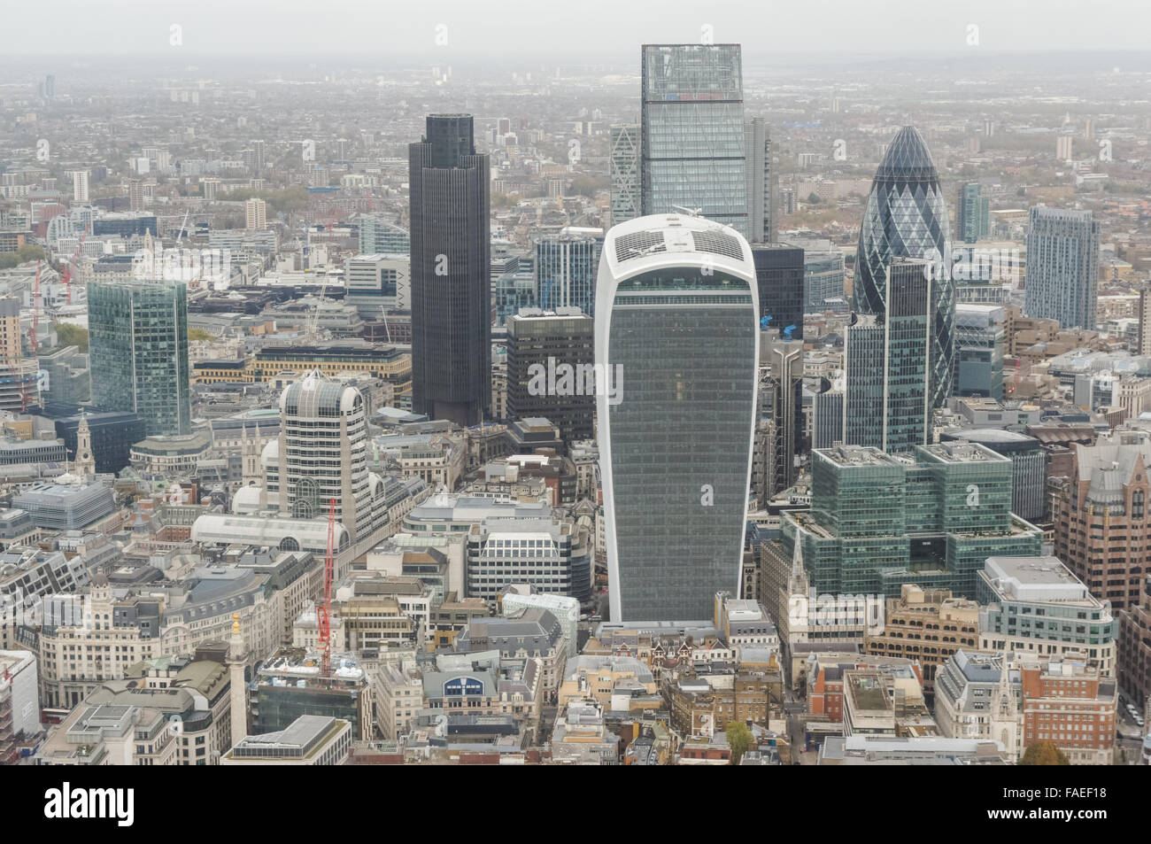 Panoramablick von der Shard Wolkenkratzer, London England Vereinigtes Königreich UK Stockfoto