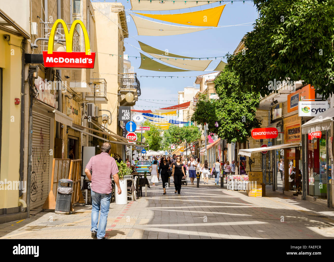 Ledra Street, Nikosia, Zypern Stockfoto