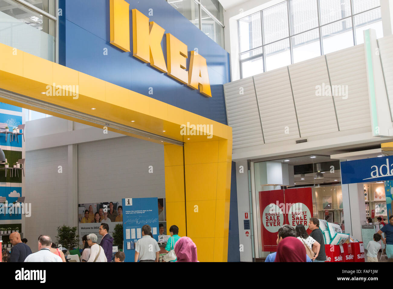 IKEA Möbelhaus in Rhodos Shopping Centre in Sydney, New South Wales, Australien Stockfoto