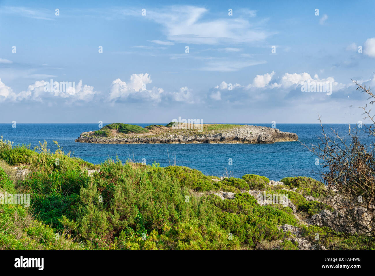 Panoramablick über Marina di Camerota Küste Stockfoto