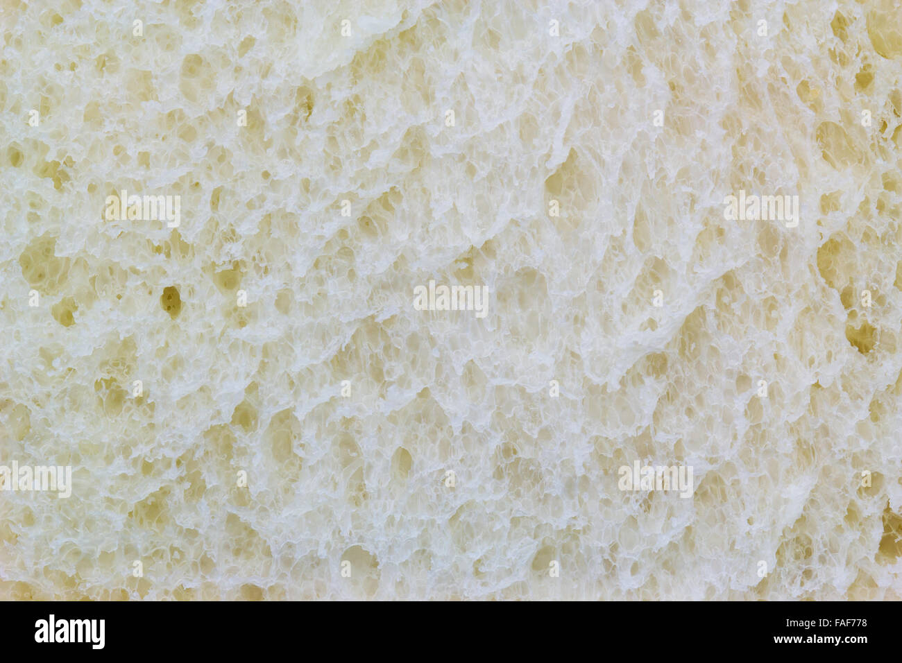 Essen-Hintergrund, in Scheiben Weißbrot Closeup Textur Stockfoto