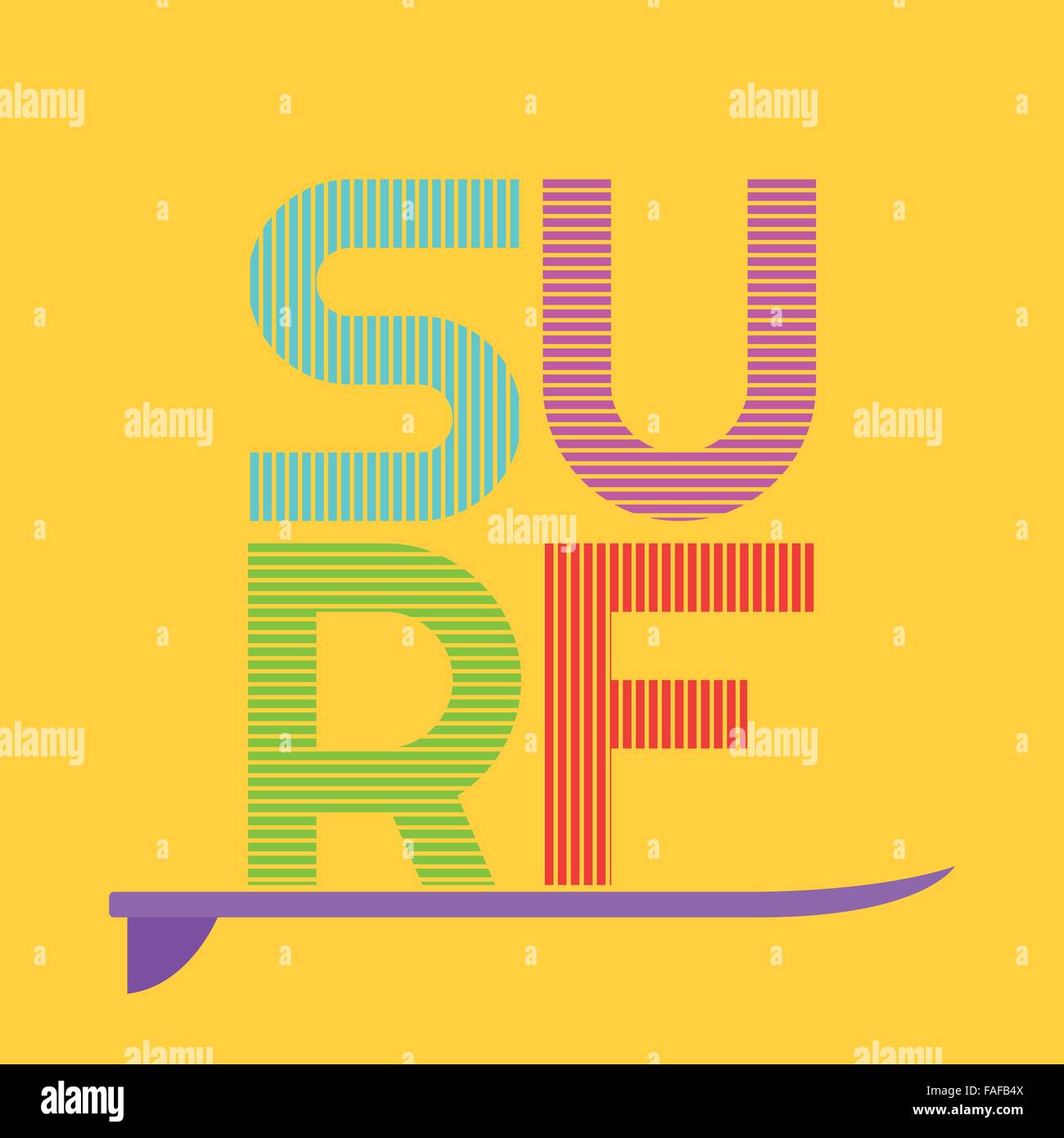 Surf Typografie, Grafik t-shirt Stock Vektor