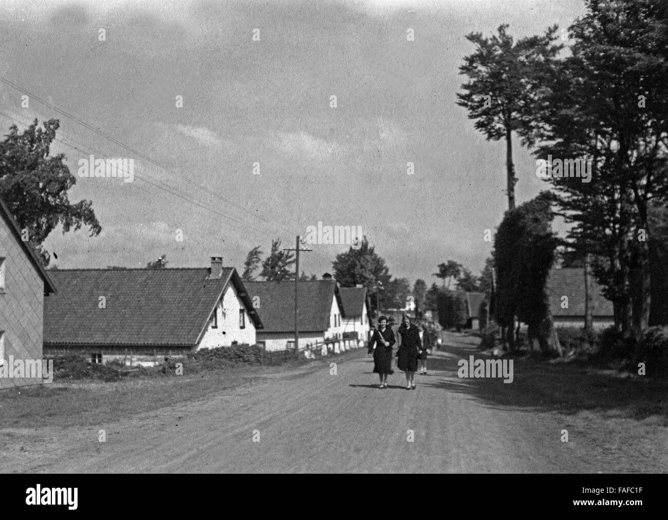 Sraße Und Häuser in Kalterherberg Bei Monschau, Deutschland 1920er Jahre. Straße mit Häusern in Kalterherberg in der Nähe von Monschau, Deutschland der 1920er Jahre. Stockfoto