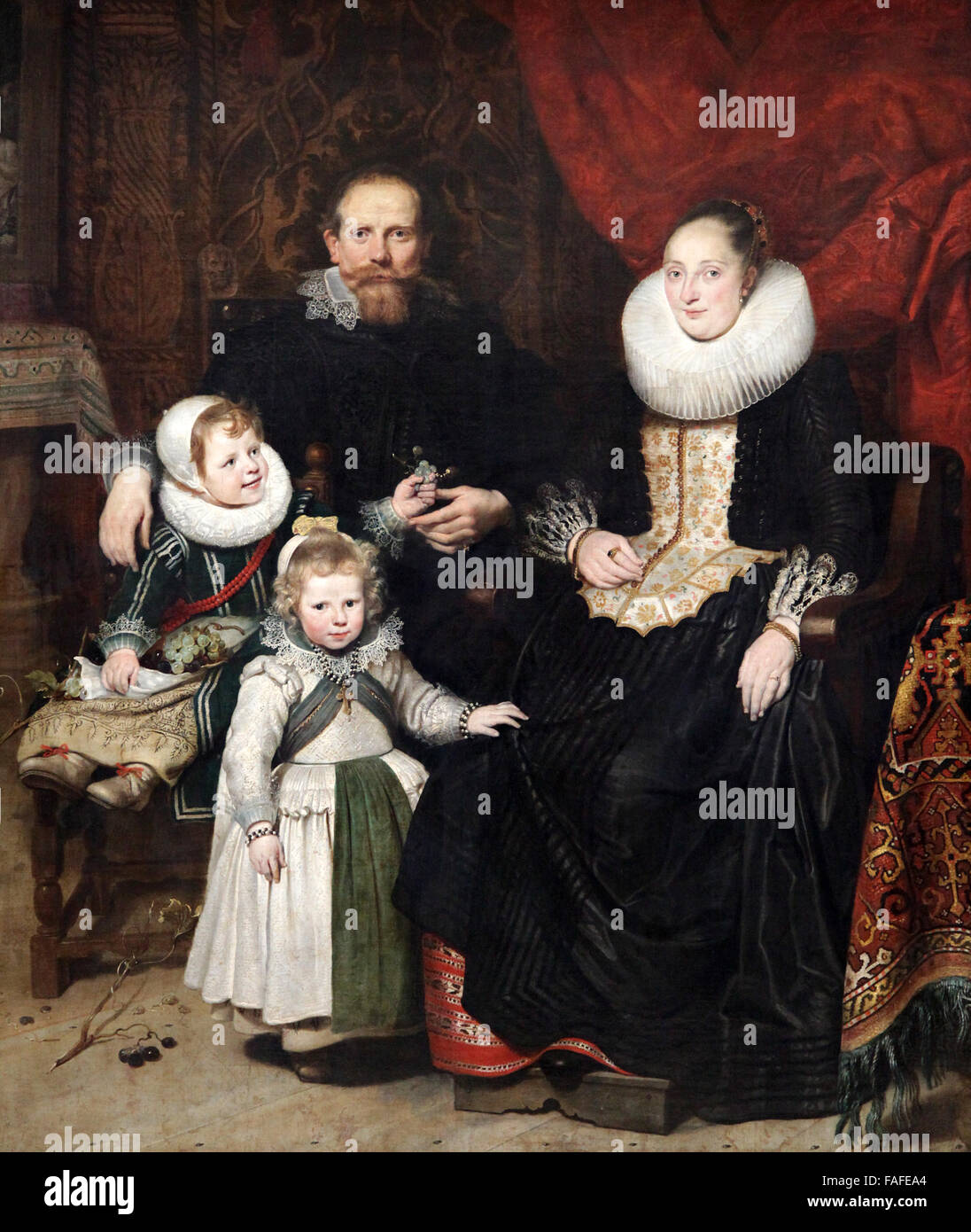 Cornelis de Vos-Portrait des Künstlers mit seiner Familie-1621 Stockfoto