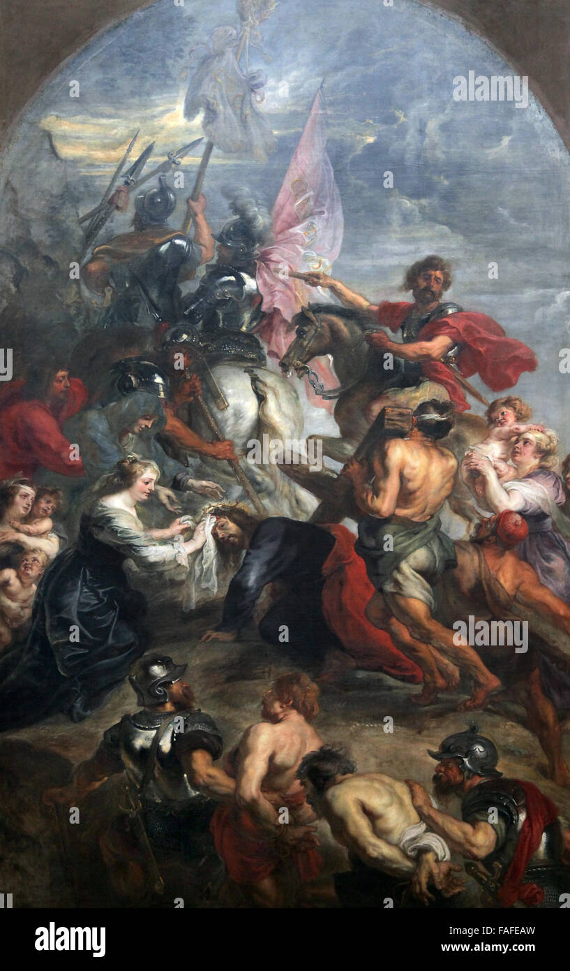 La montée au Calvaire von Peter Paul Rubens 1577-1640 Stockfoto