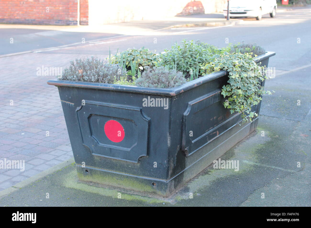 Dekorative antike Pferd Tränke Stockfoto