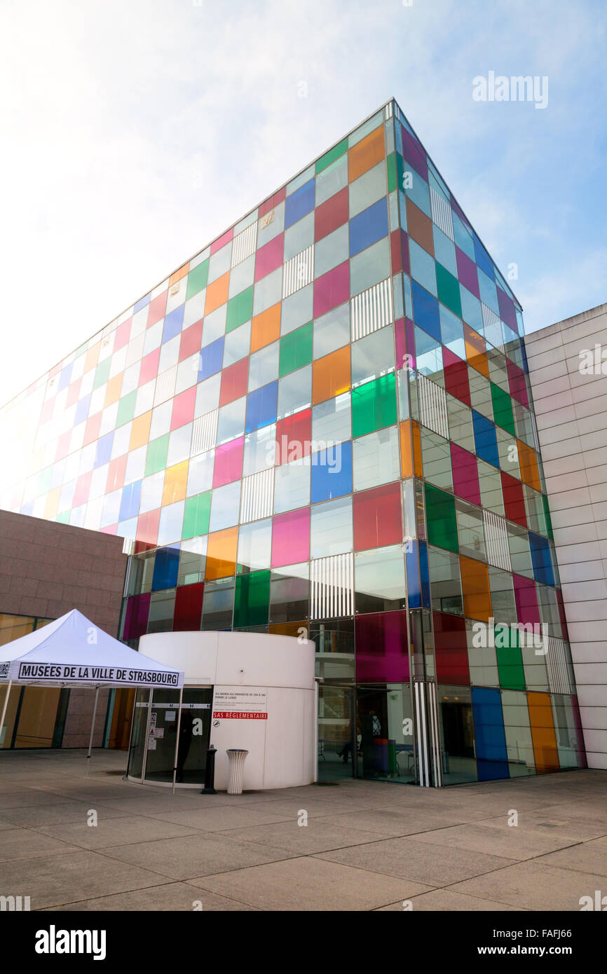 Straßburger Museum für moderne und zeitgenössische Kunst außen, Straßburg, Frankreich Europa Stockfoto