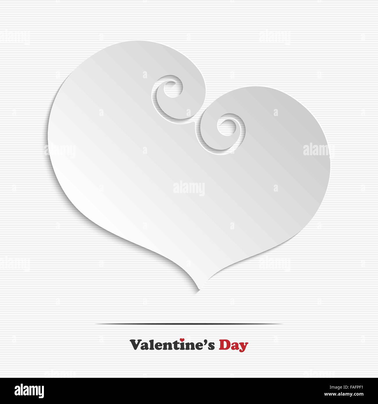 Abstrakte Valentinstag Papierherz für Ihr design Stock Vektor