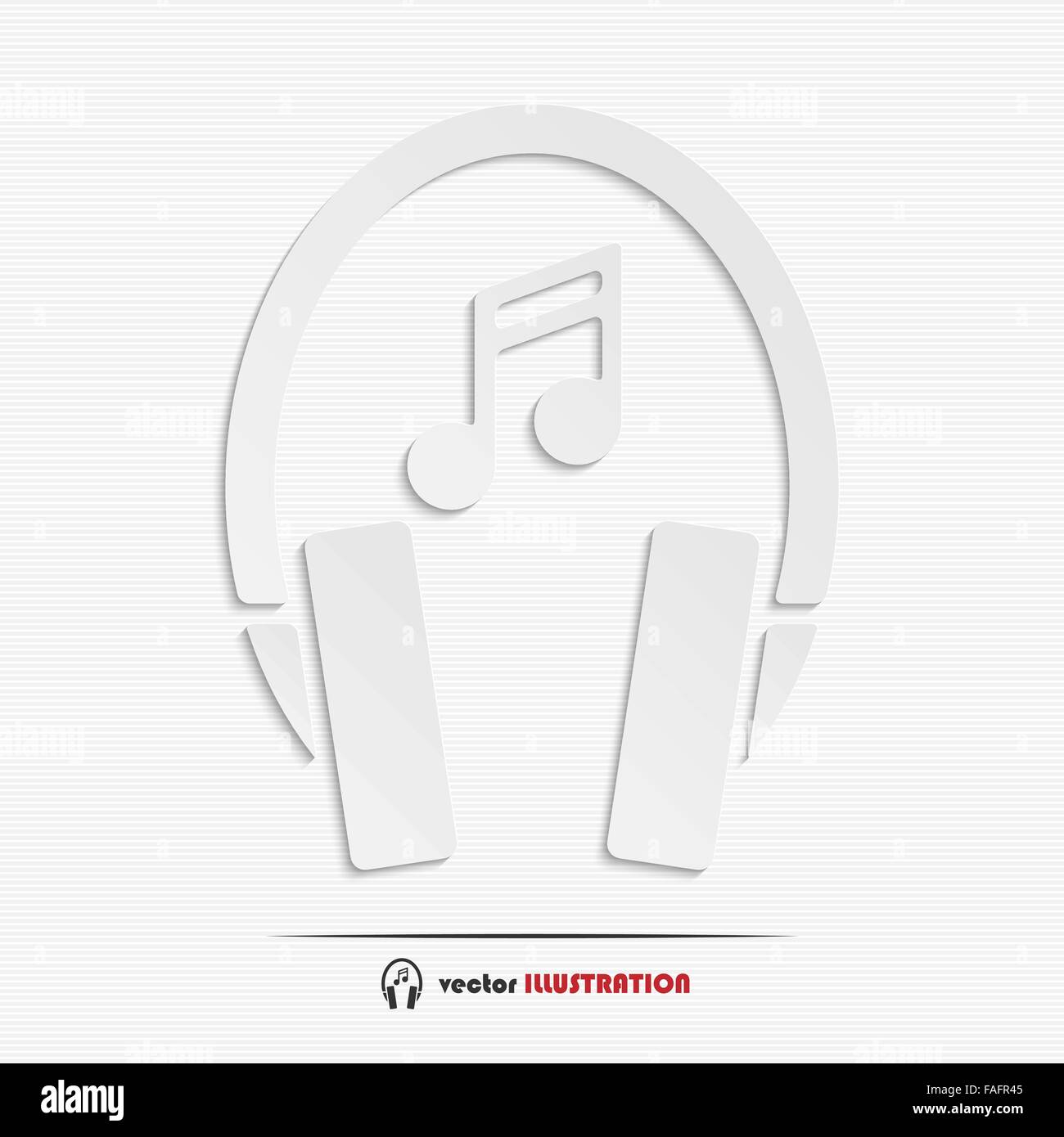 Abstrakte Kopfhörer Web-Symbol für Ihr design Stock Vektor