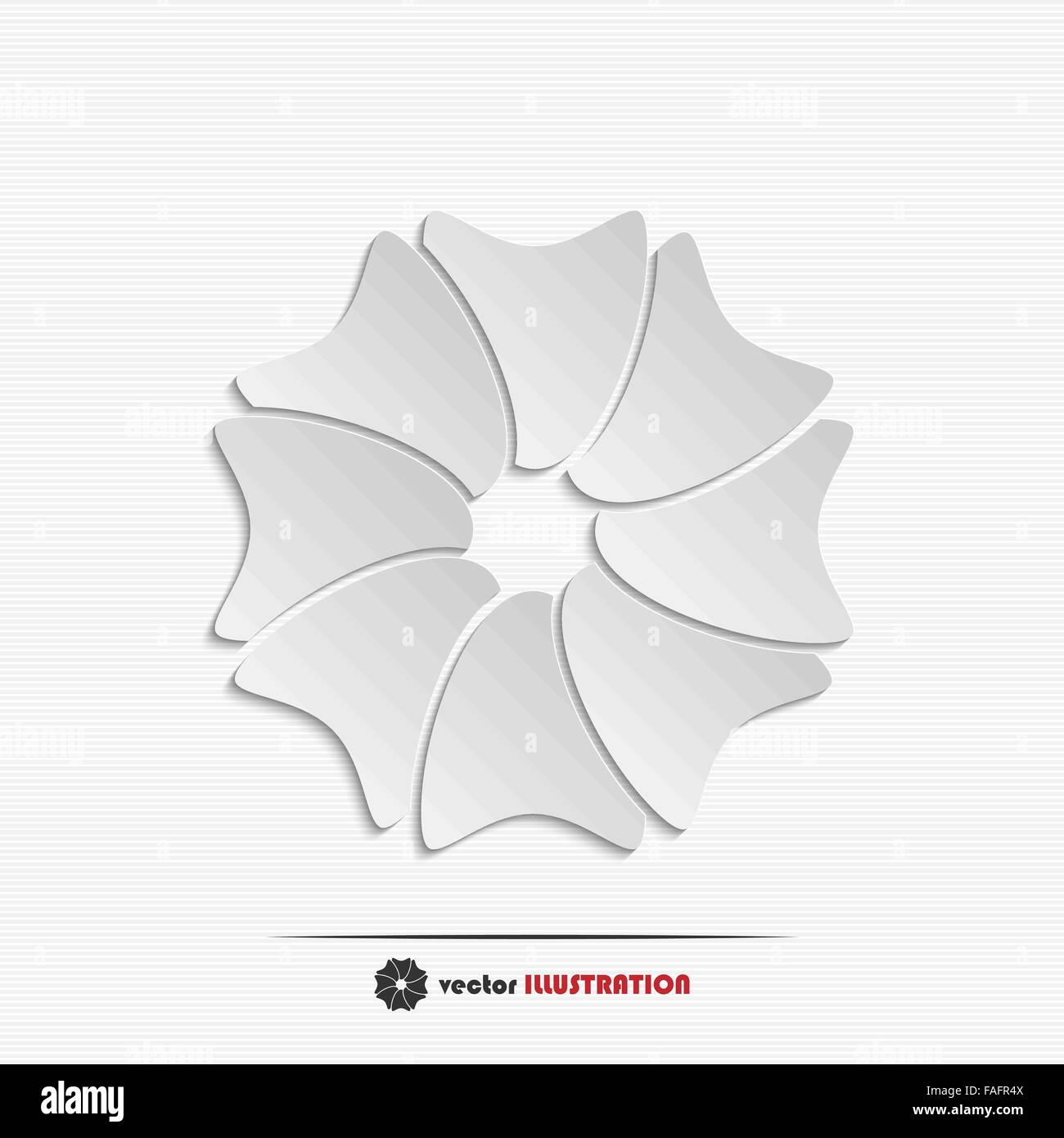 Abstrakte Papier Blume Web-Symbol für Ihr design Stock Vektor