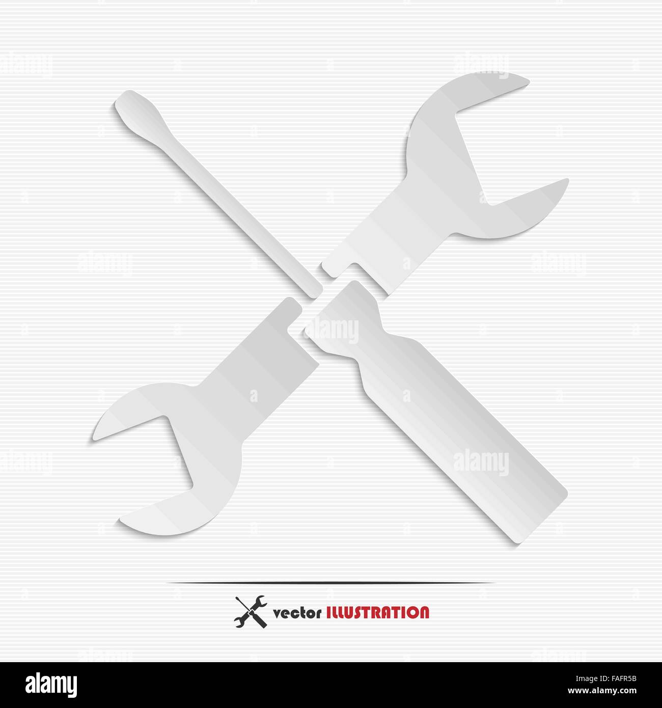 Abstrakte Schraubendreher und Schraubenschlüssel Web-Symbol für Ihr design Stock Vektor