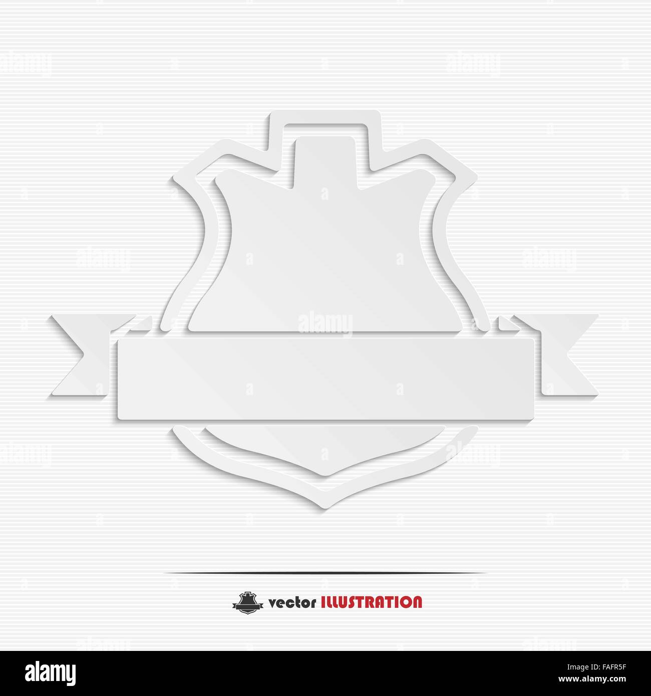 Abstrakte Schild mit Band Web-Symbol für Ihr design Stock Vektor