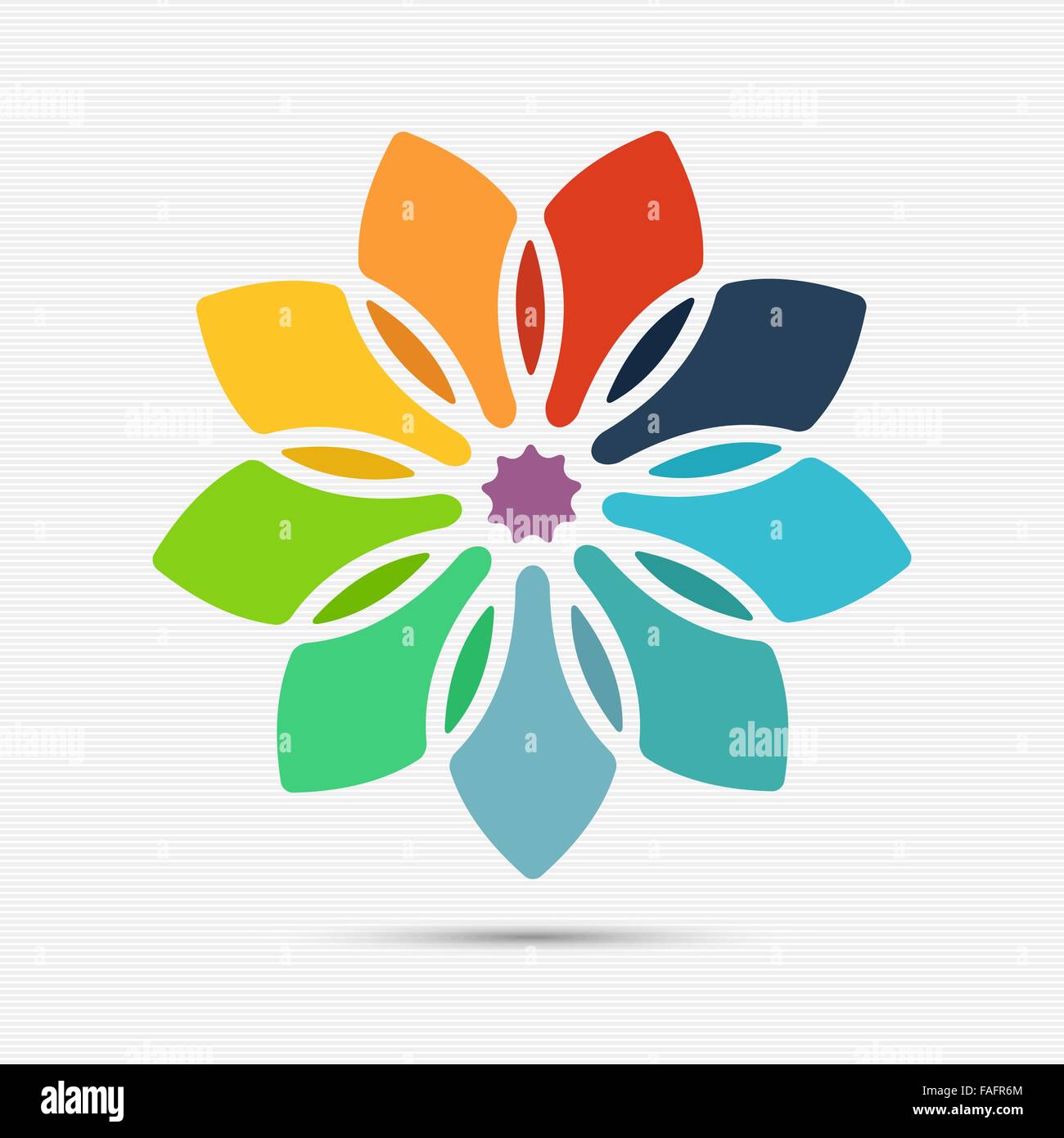 Abstrakte bunte Blume Logo Vorlage für Ihr design Stock Vektor