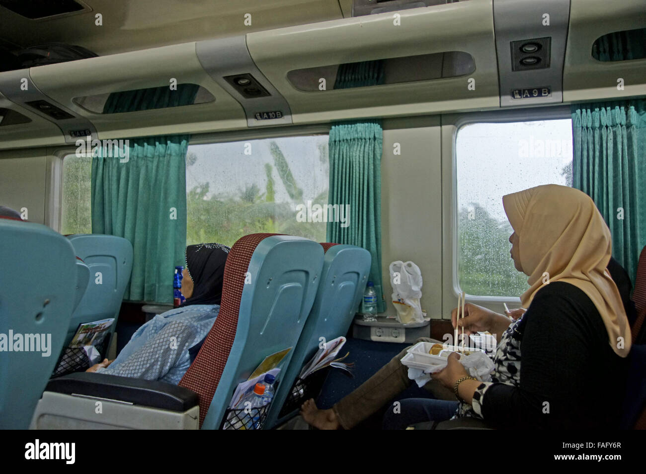 First class Bahn-Reisen in Indonesien Stockfoto