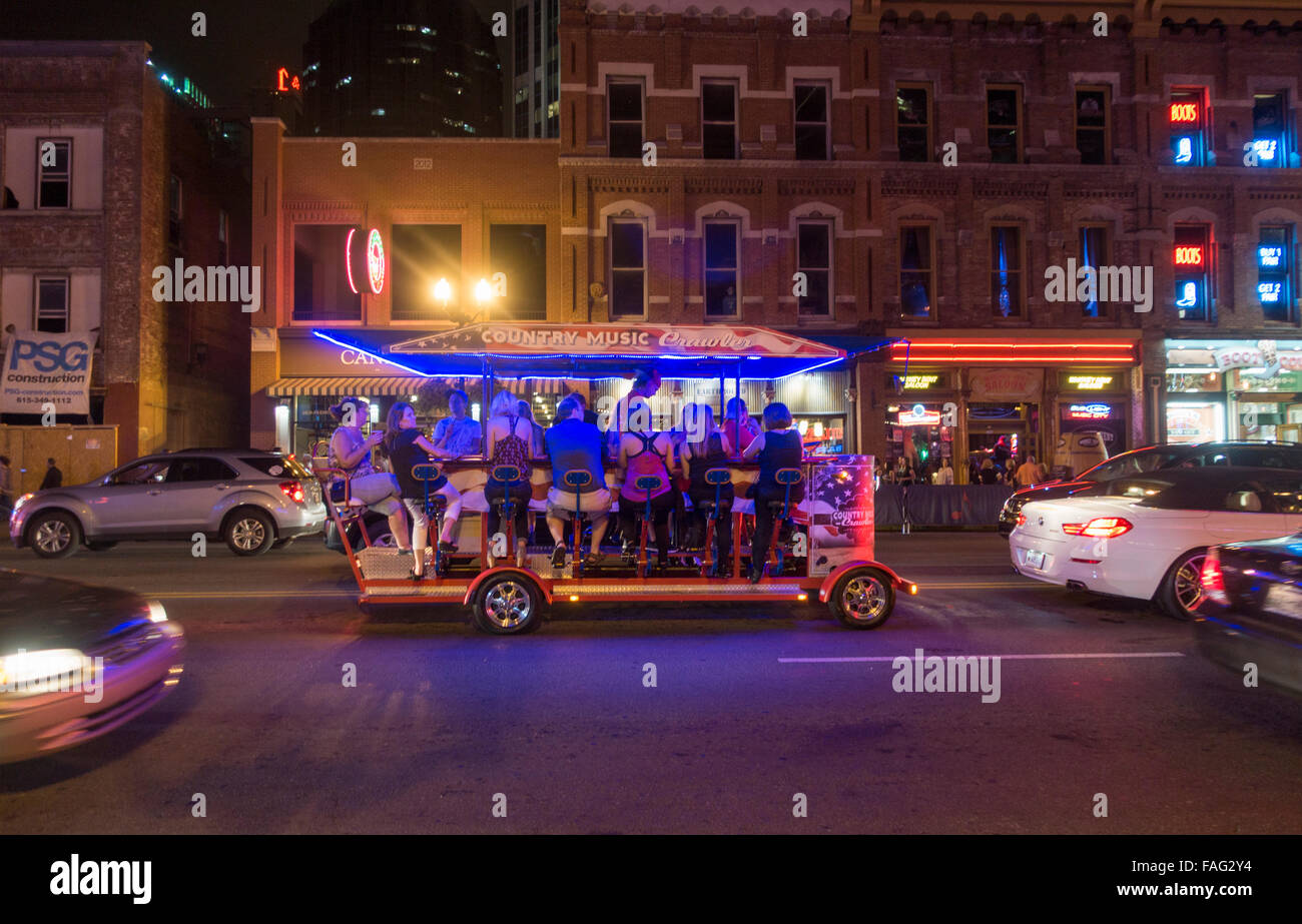 Honky Tonk Zeile Nashville Tennessee TN Stockfoto