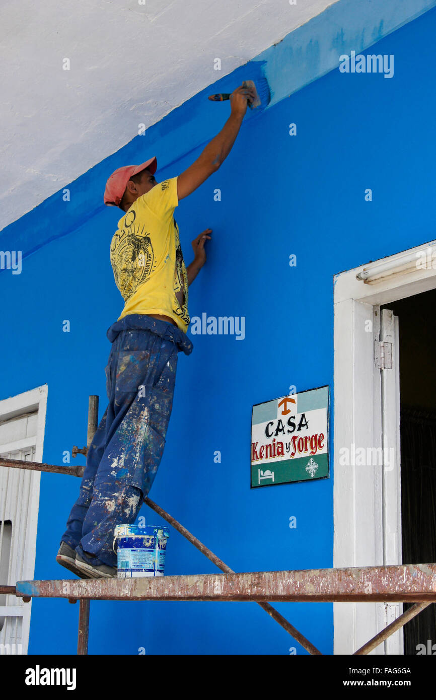 Haus, Viñales, Provinz Pinar Del Rio, Kuba Bild Mann Stockfoto