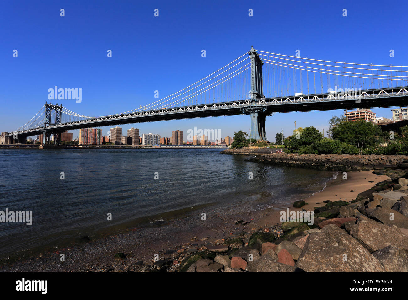 Die Manhattan Bridge New York City Stockfoto