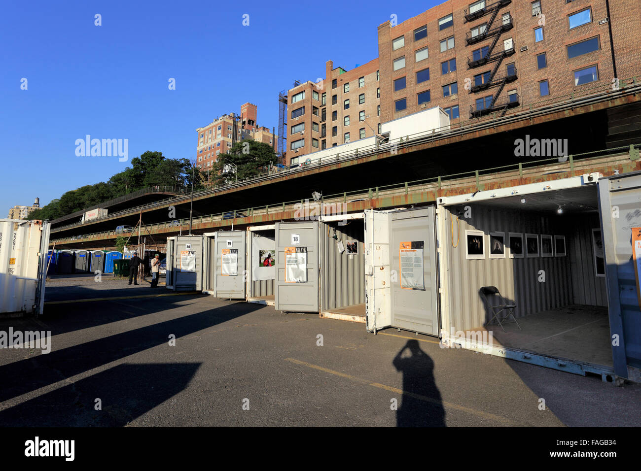 Fotografie Ausstellung Brooklyn Bridge Park New York City Stockfoto