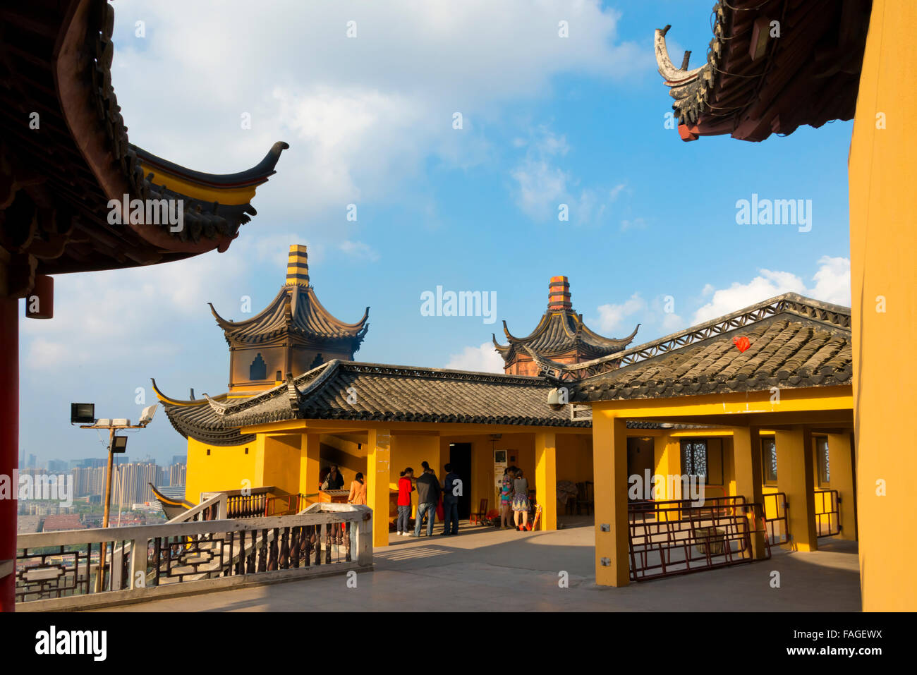 Guangjiao Tempel in Langshan Berg, Nantong, Jiangsu Province, China Stockfoto