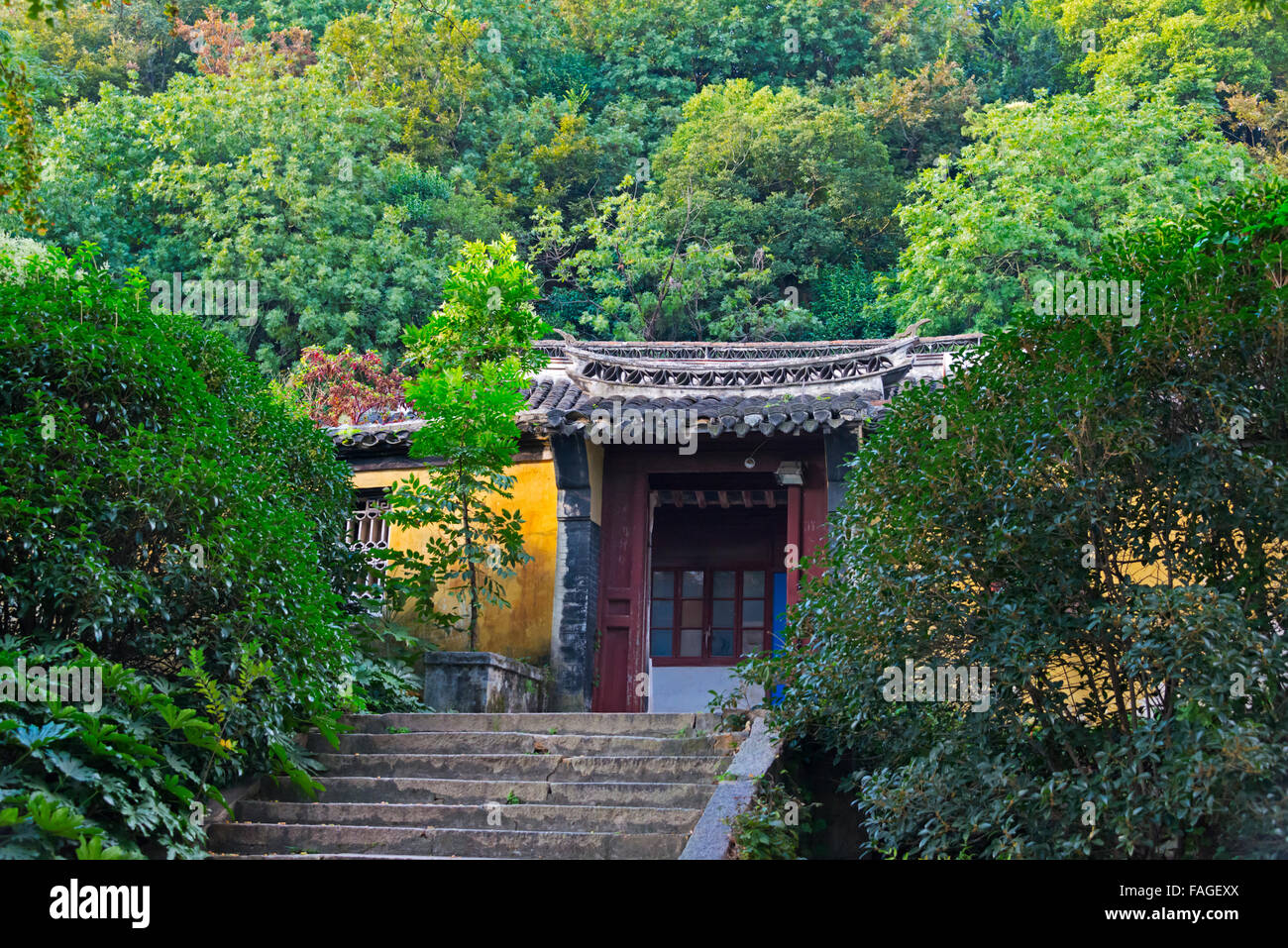 Guangjiao Tempel in Langshan Berg, Nantong, Jiangsu Province, China Stockfoto