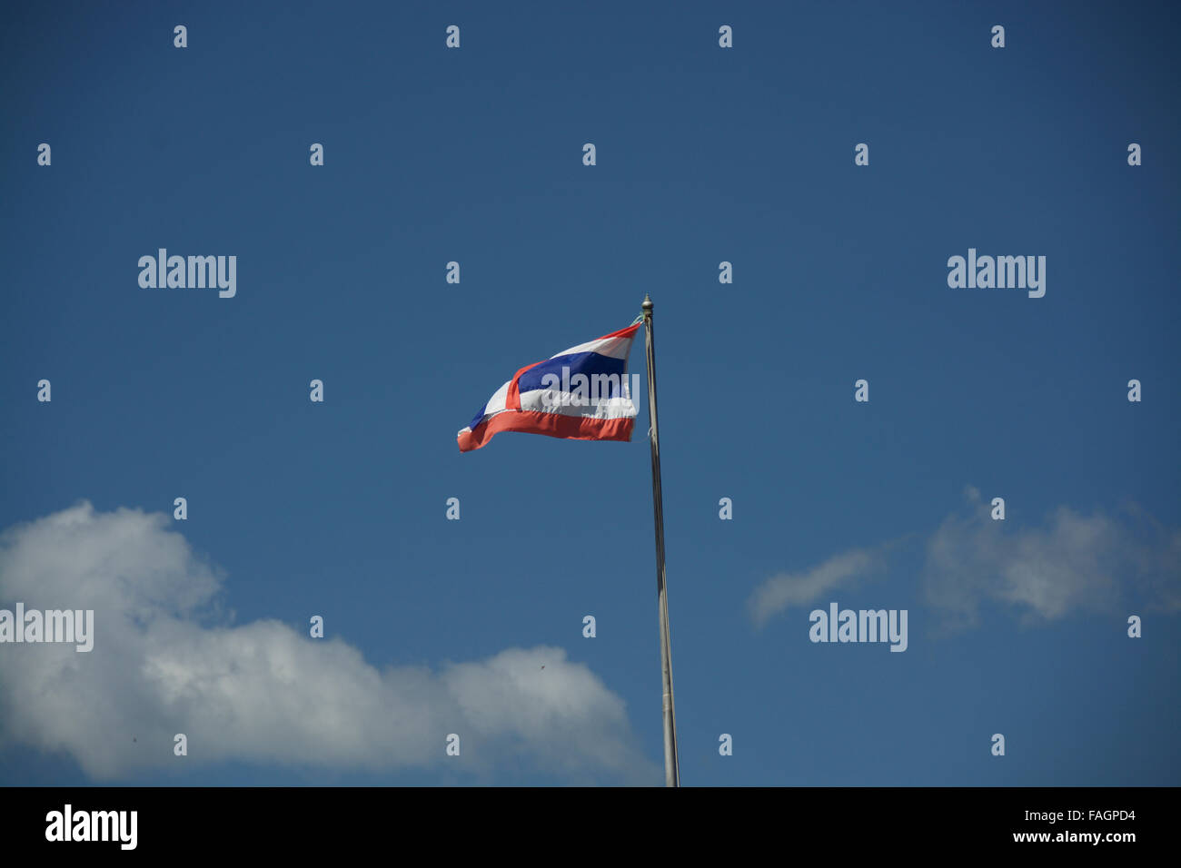 Thailändische Flagge winken Stockfoto