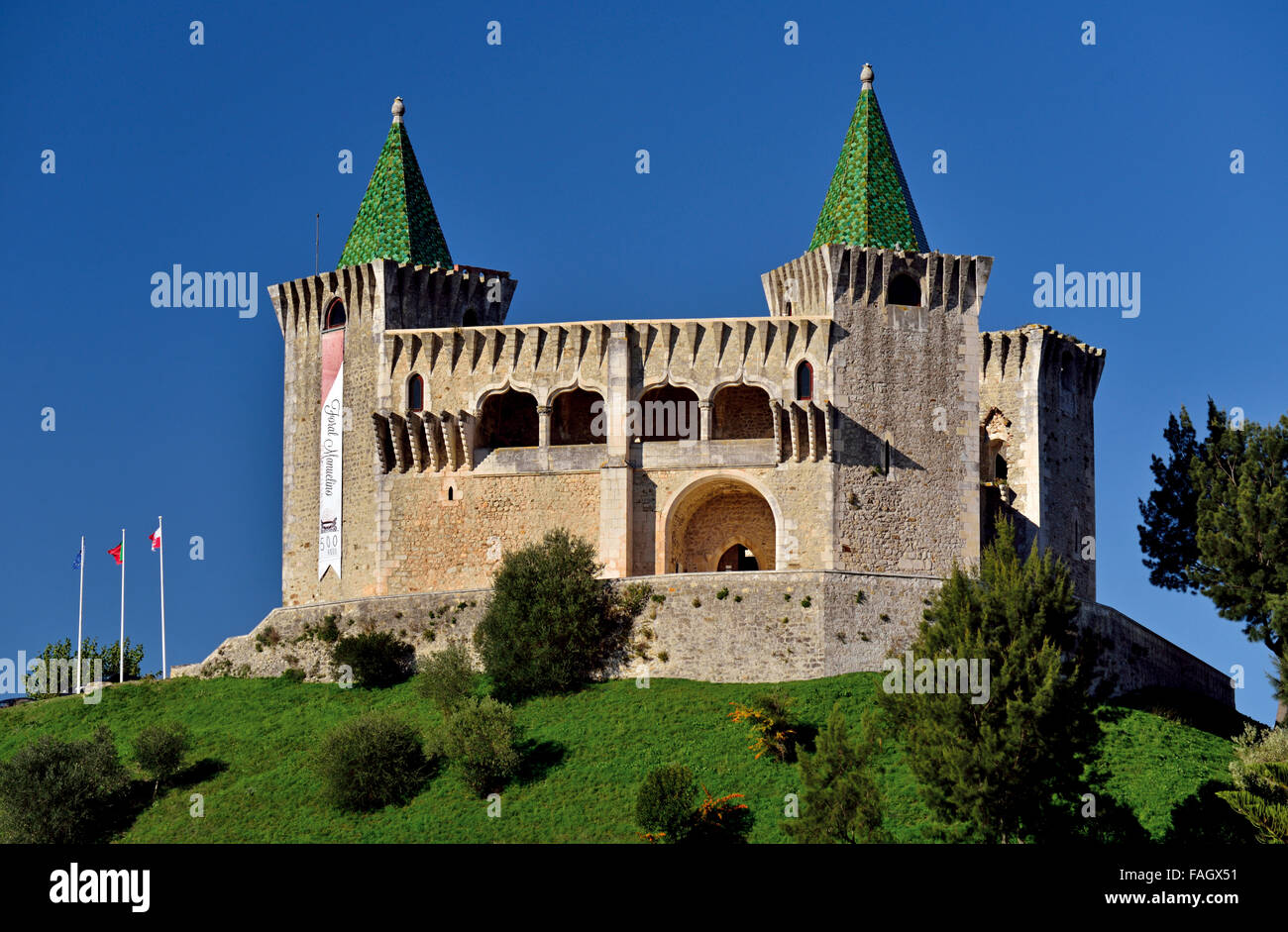 Portugal: Mittelalterliche Burg von Porto de Mós Stockfoto