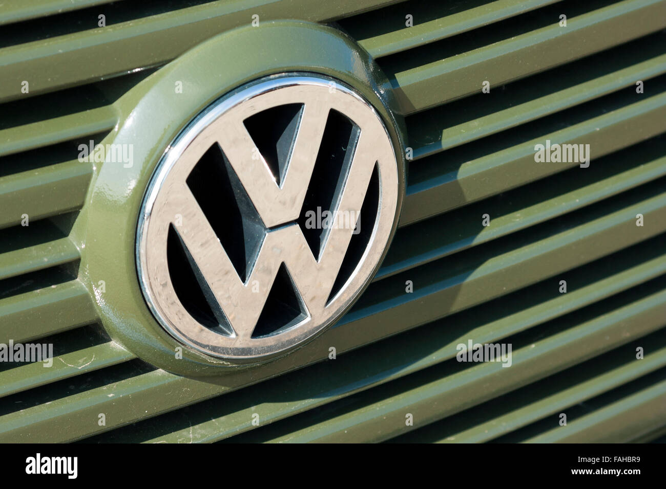 Klassische Volkswagen Camper van Abzeichen Stockfoto