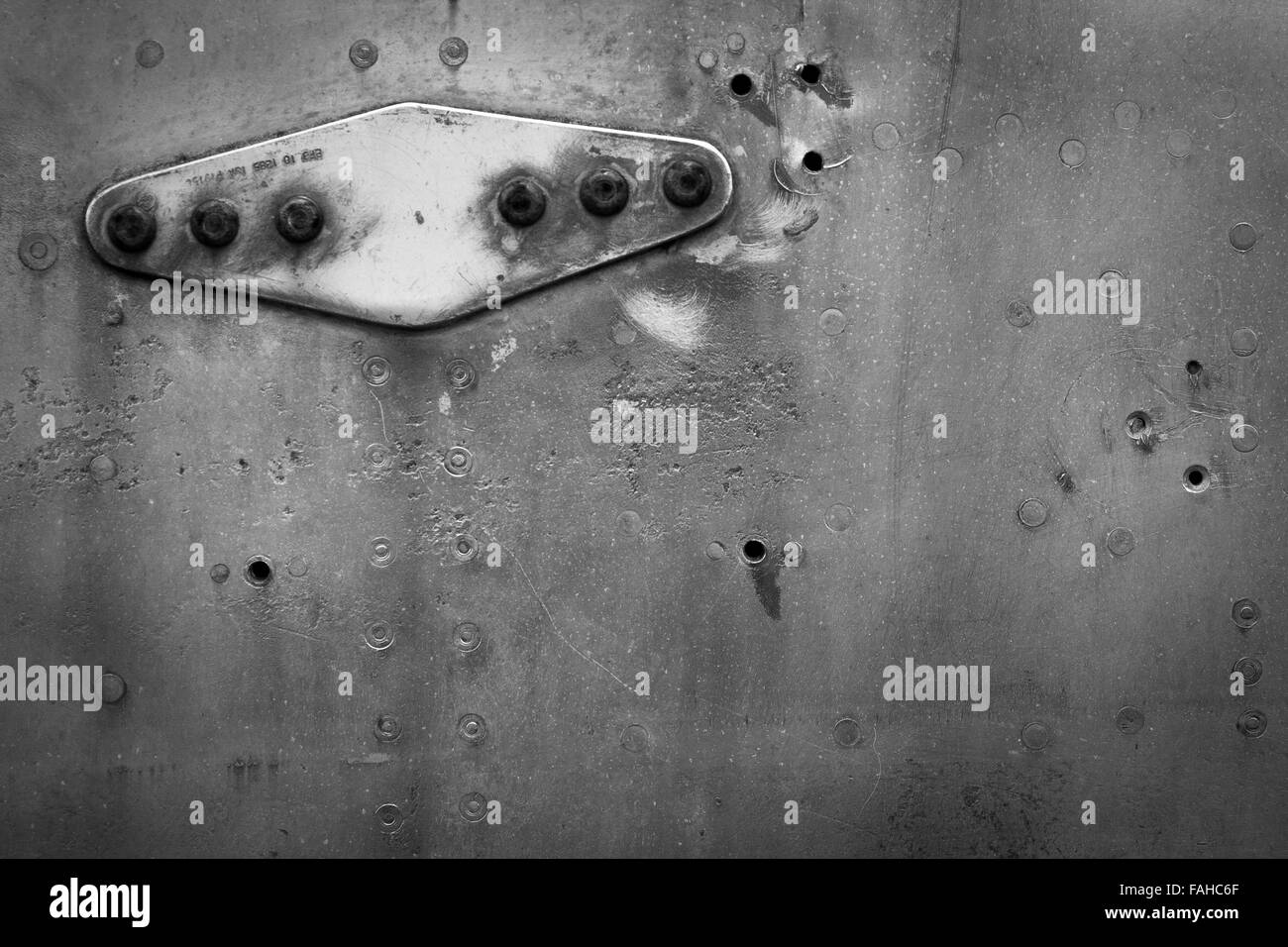 Teile des Rumpfes aus einem Flugzeug der English electric lightning Stockfoto