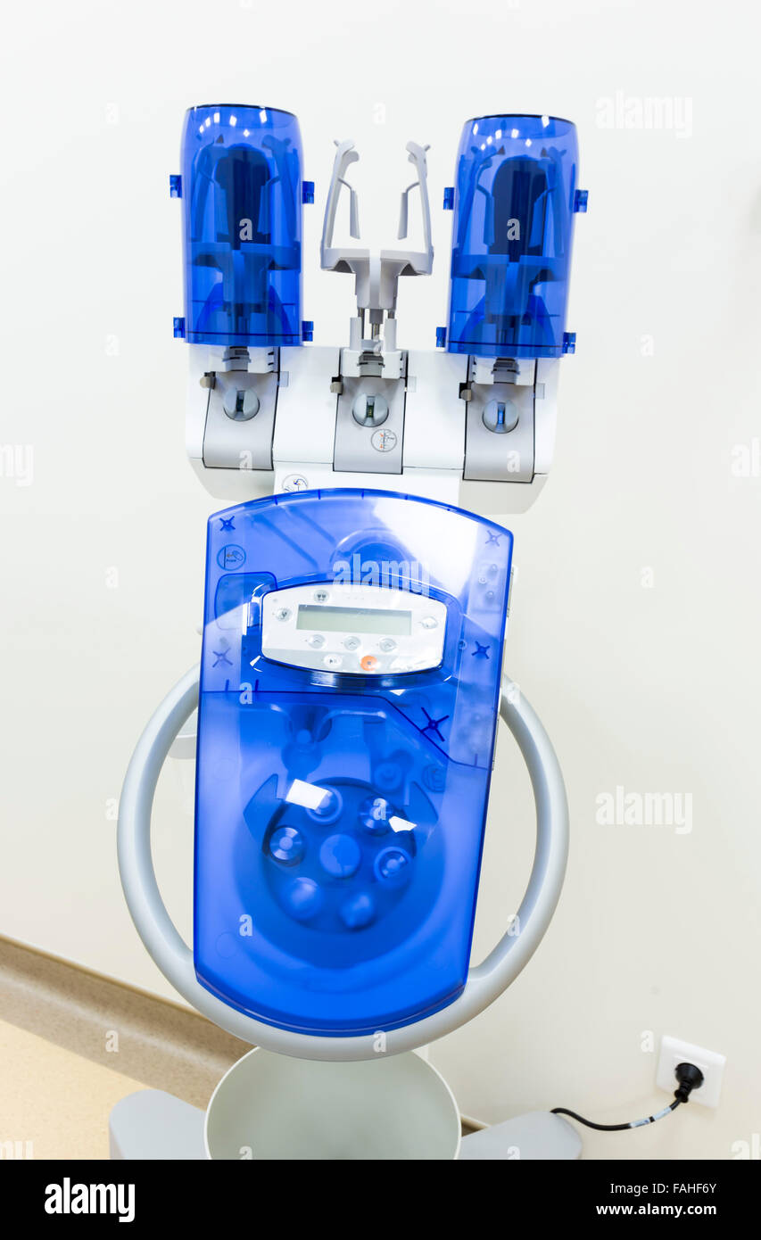 Moderne Krebs Behandlung Ausrüstung in einem neuen Krebskrankenhaus. Stockfoto
