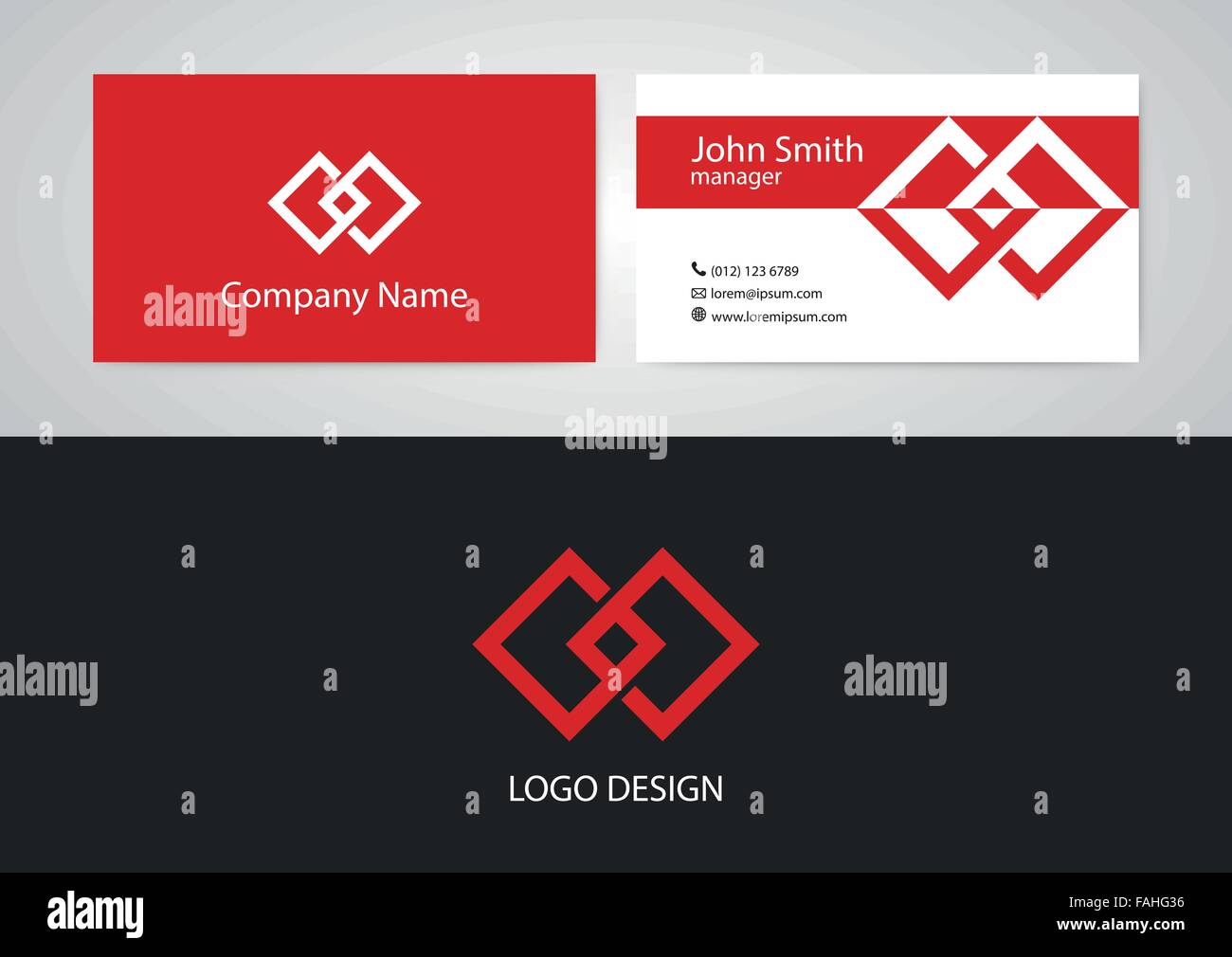 Vektor-Illustration Logo und Visitenkarte Stock Vektor