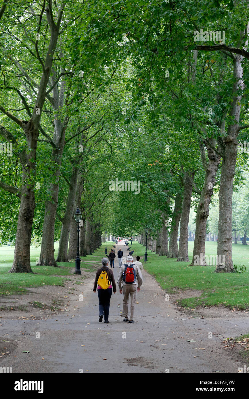 London, England - 1. Oktober 2013. Leute geht in Green Park am 1. Oktober 2013. Stockfoto