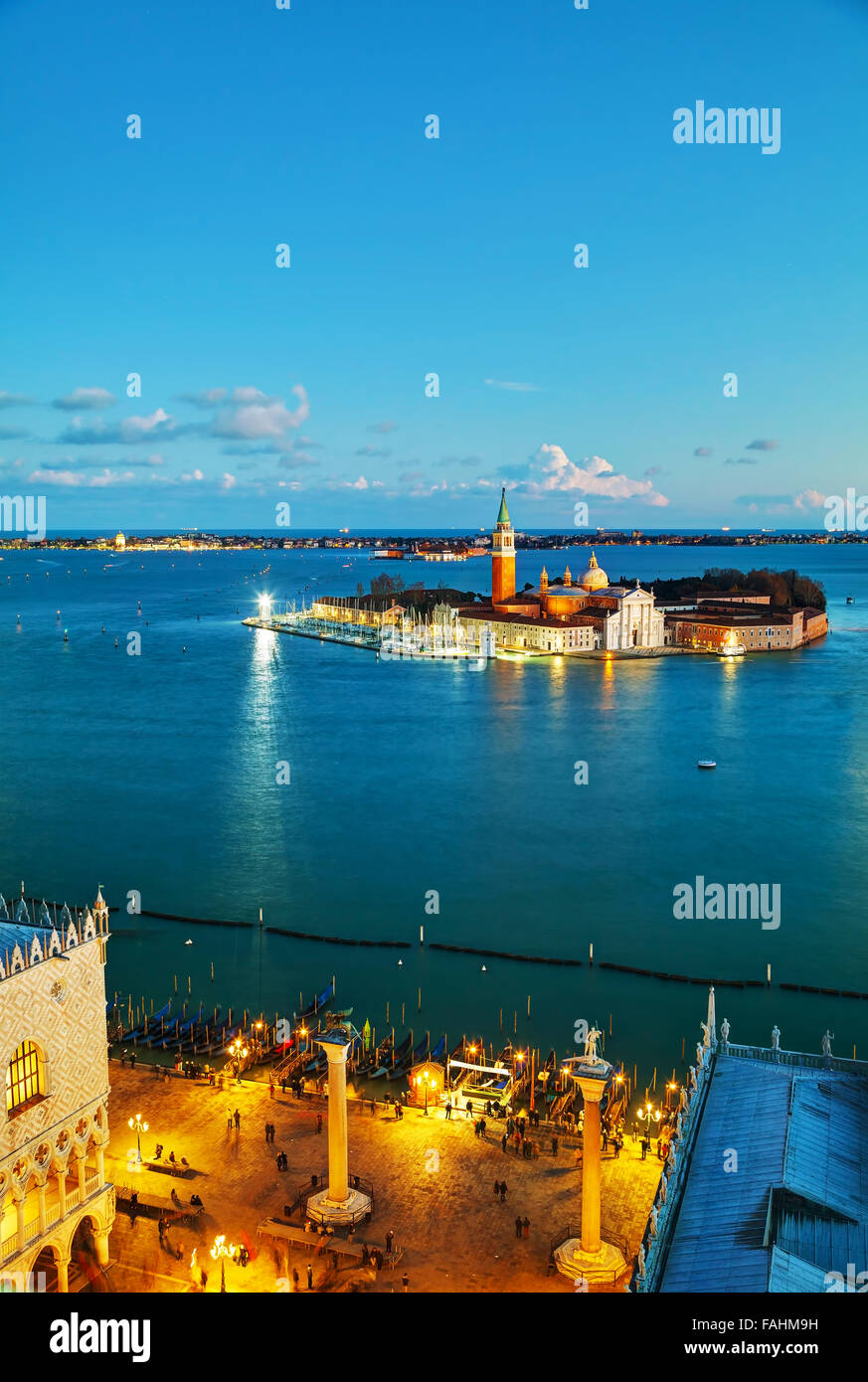 Basilica Di San Giogio Maggiore in Venedig bei Sonnenuntergang Stockfoto Basilica Di San Giogio Maggiore in Venedig bei Sonnenuntergang Stockfoto