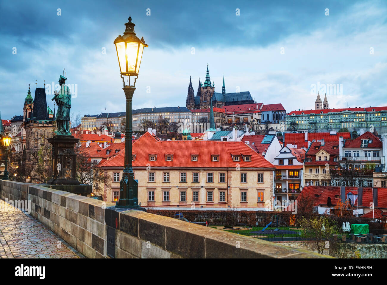Übersicht des alten Prag, Tschechien am Morgen Stockfoto