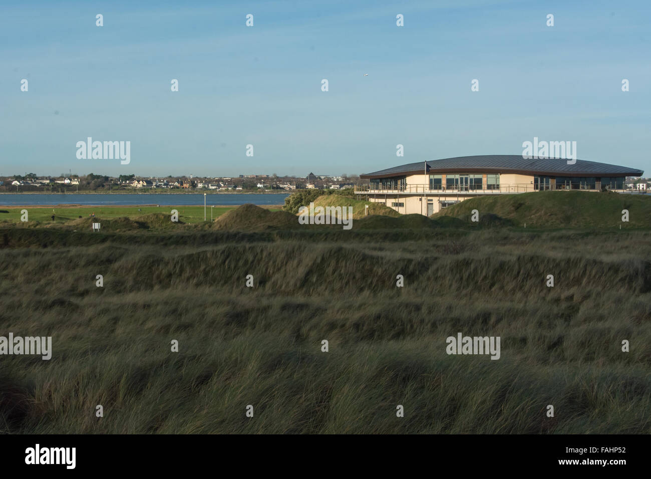 St. Annes Golfclubs auf North Bull Island, Dublin, von Dünen umgeben. Stockfoto