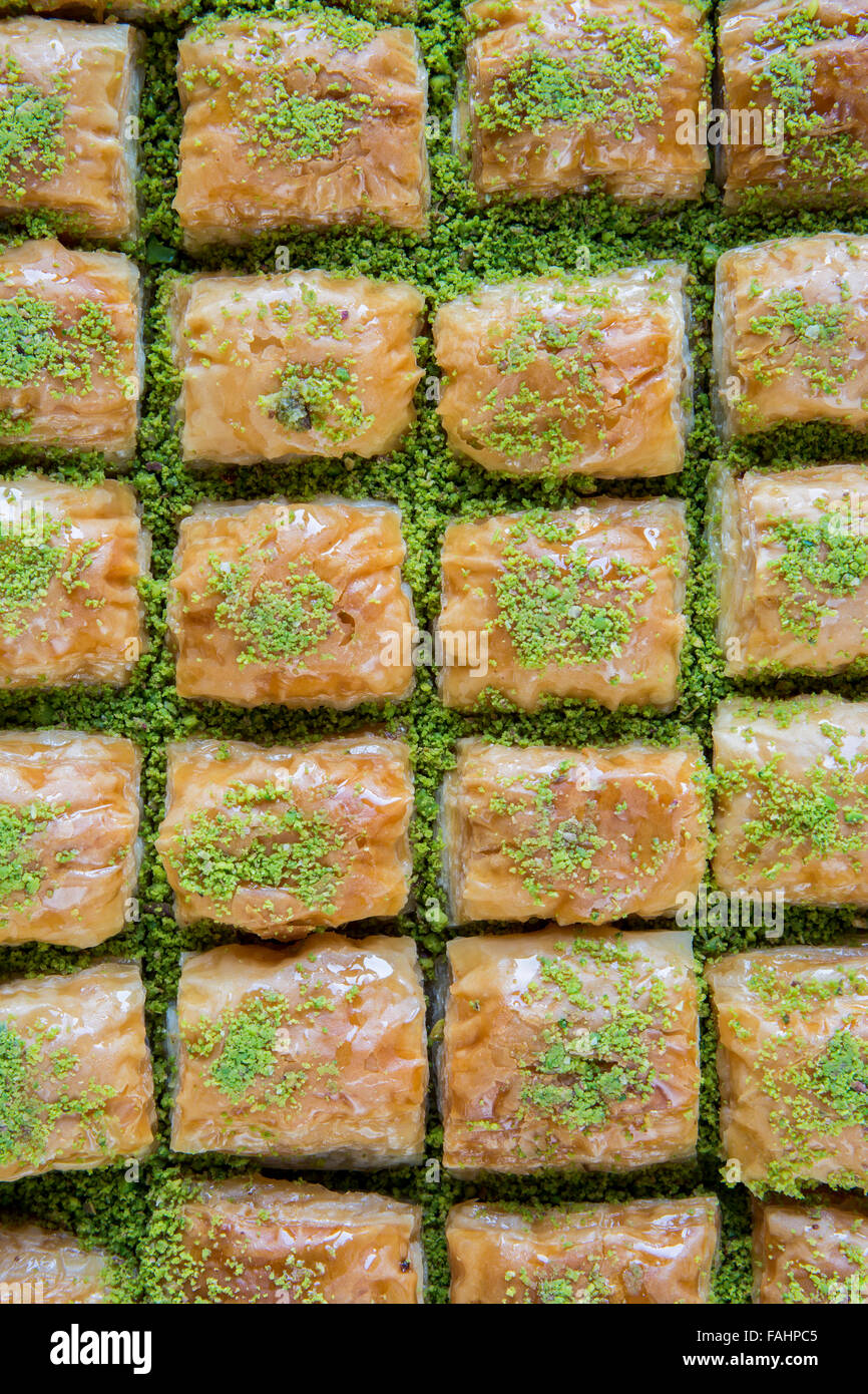 Baklava aus der türkischen Küche Stockfoto