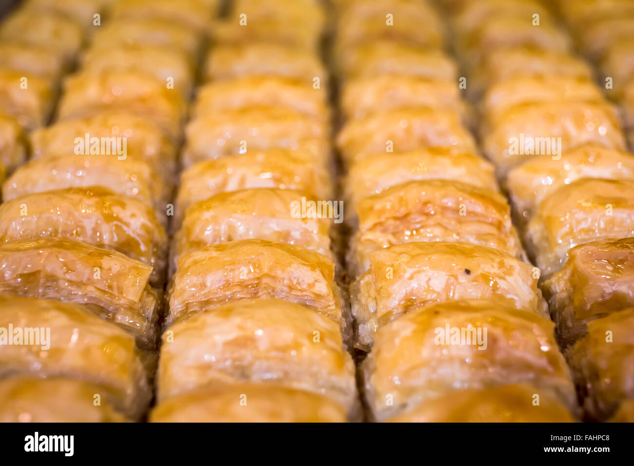 Türkische Desserts-Baklava aus der türkischen Küche Stockfoto