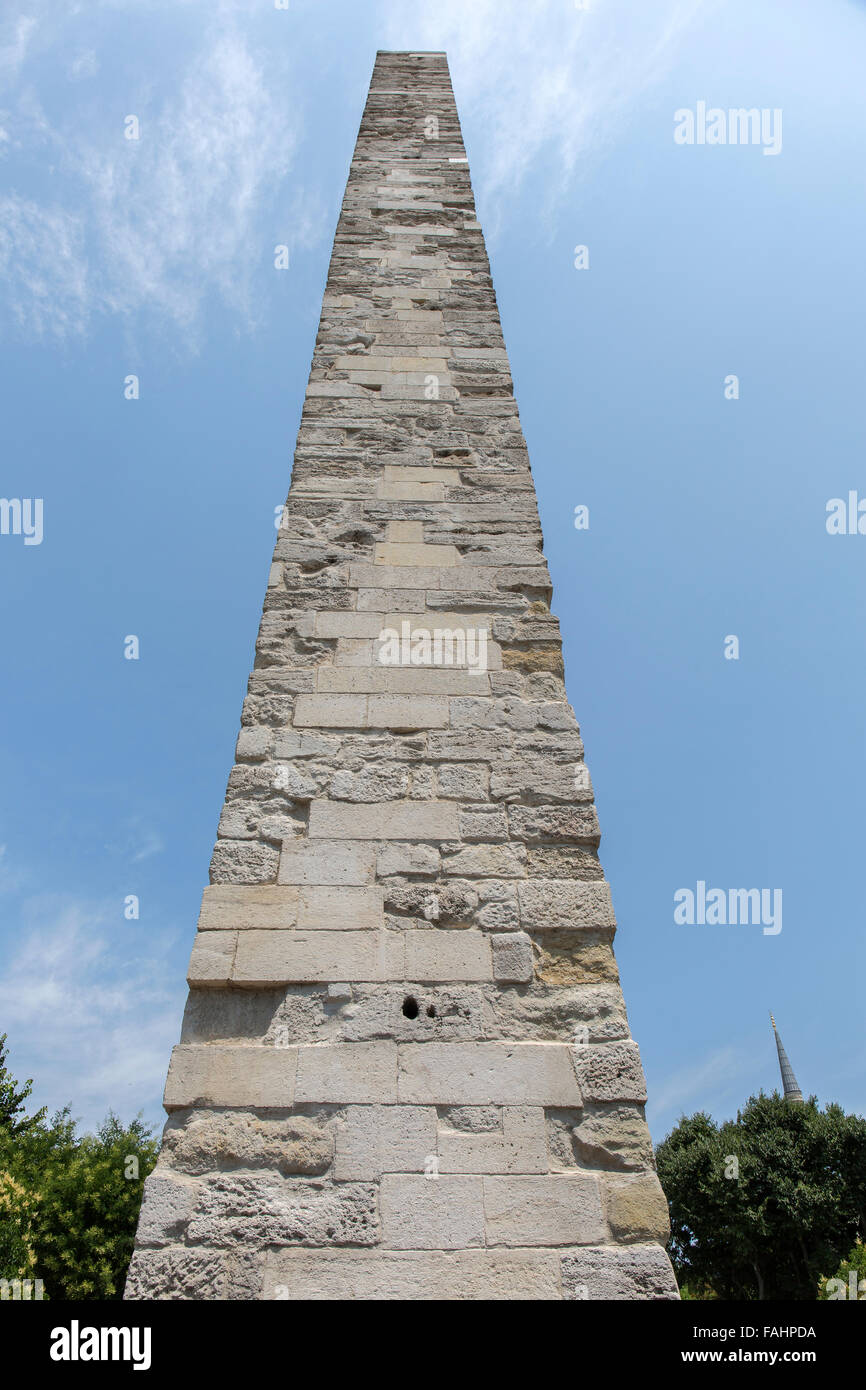 Ummauerten Obelisk in Sultanahmet-Platz (Hippodrom) in Fatih Stadtteil von Istanbul, Türkei. Stockfoto