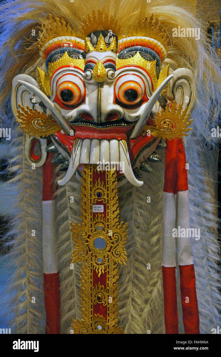 Rangda Dämon Barong-Maske für Verkauf, Bali, Indonesien, Südostasien Stockfoto