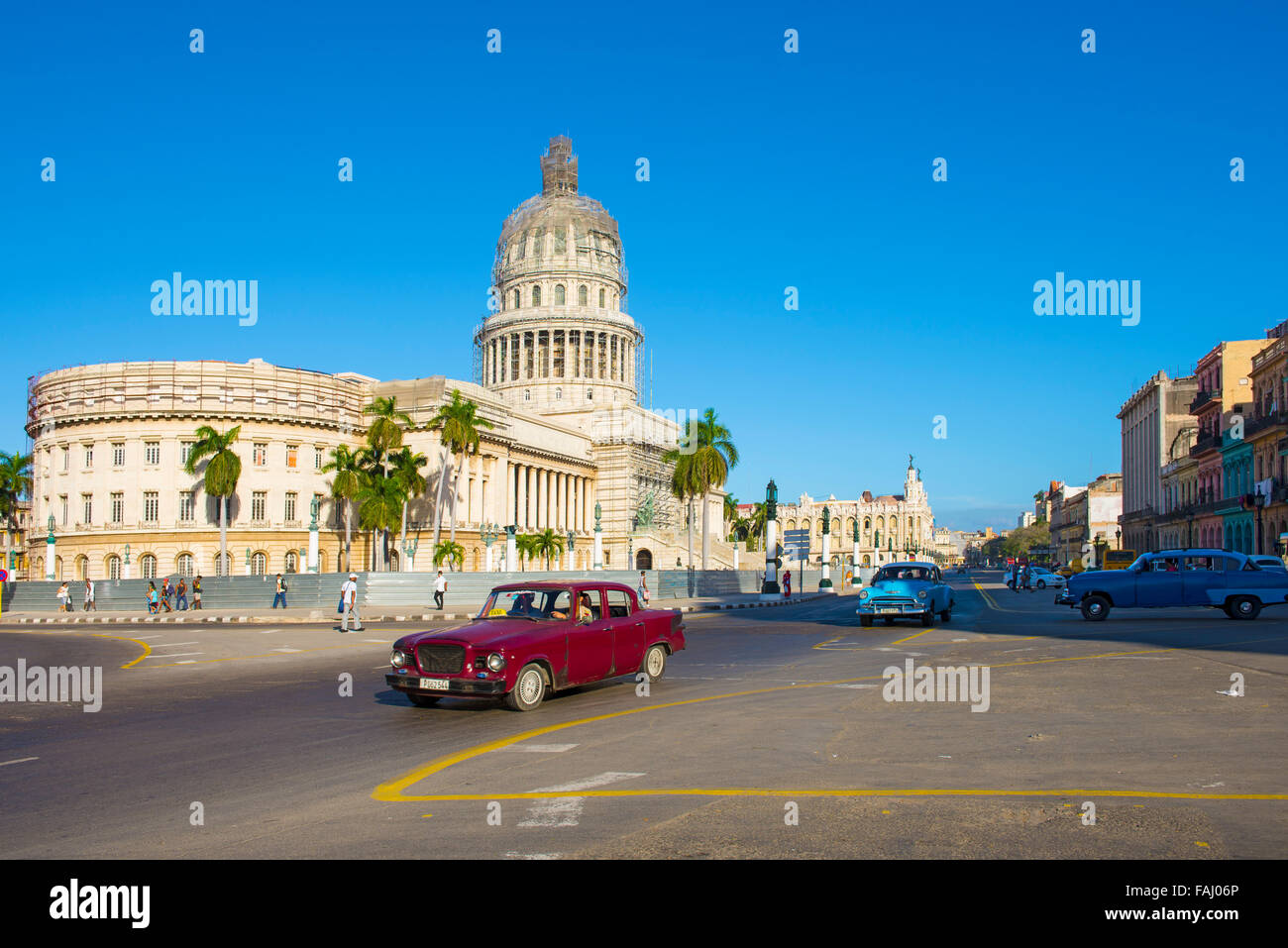 Havanna, Kapitol, El Capitolio, Paseo de Marti, Stockfoto