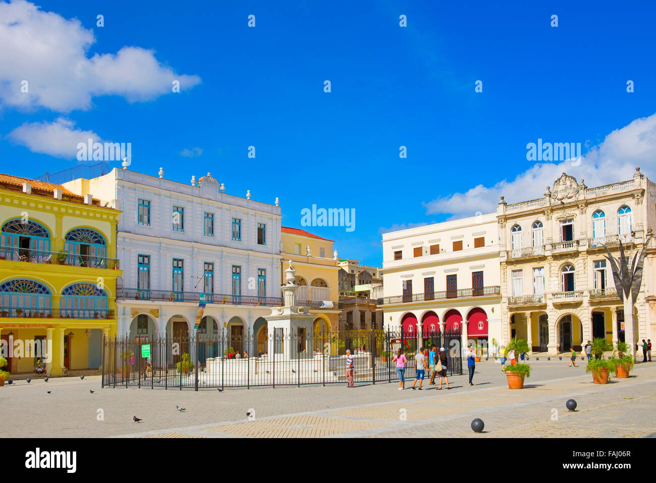Plaza Vieja in Alt-Havanna, Kuba Stockfoto