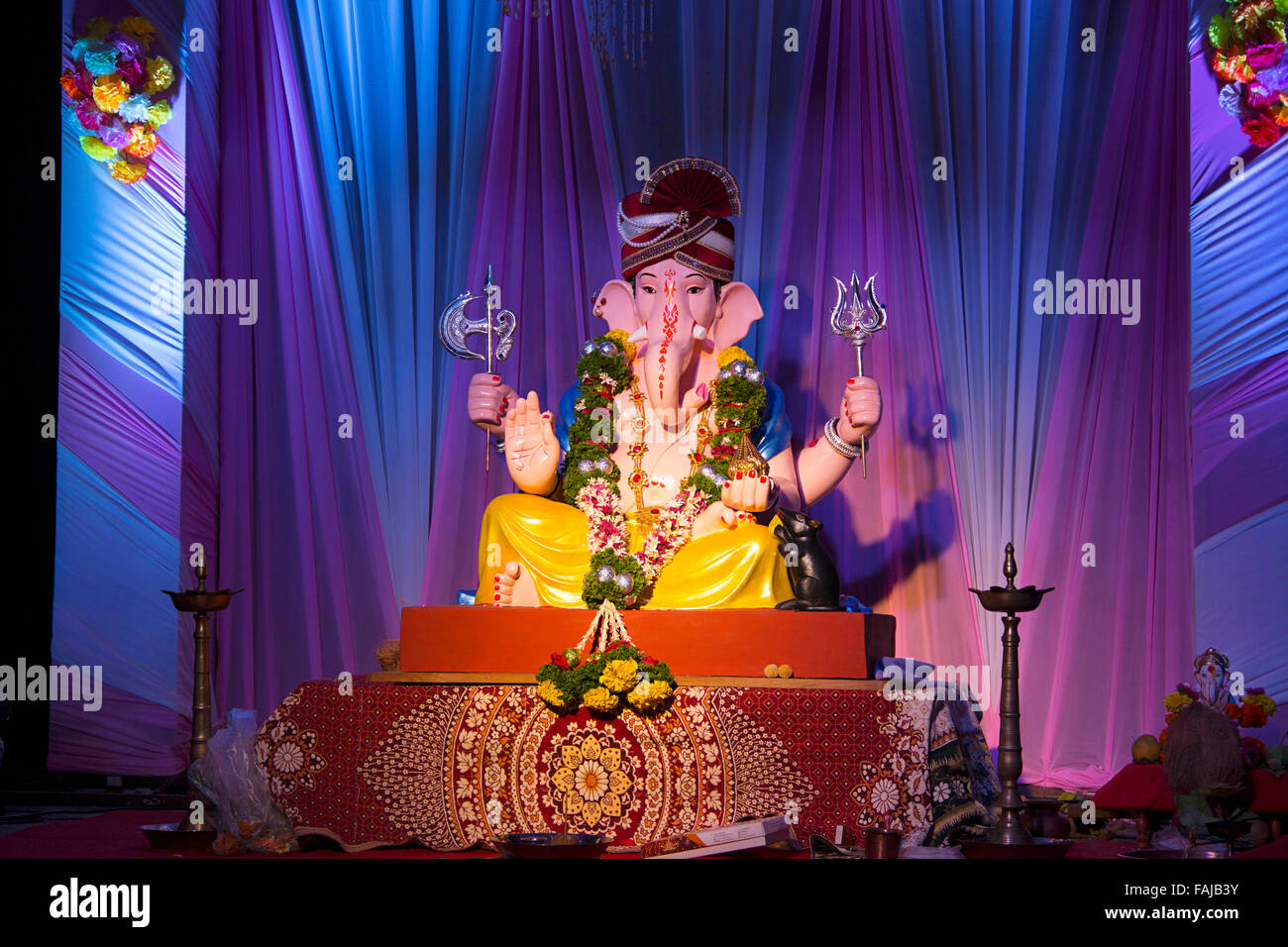 Lord Ganesha Ganesh Festival, Pune, Indien Stockfoto