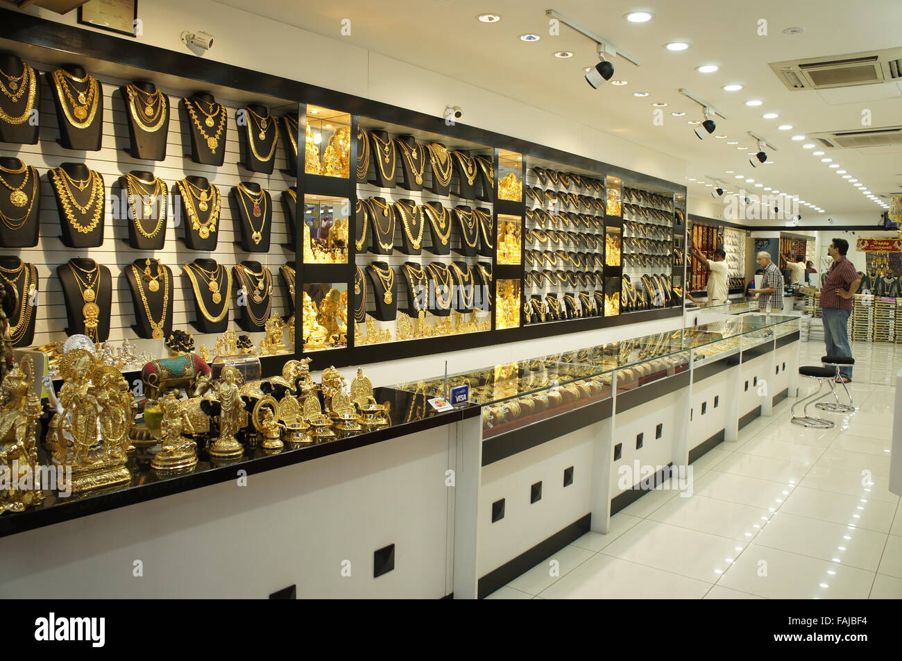 Gold-Schmuck-Shop in Little India von Kuala Lumpur, Malaysia Stockfoto