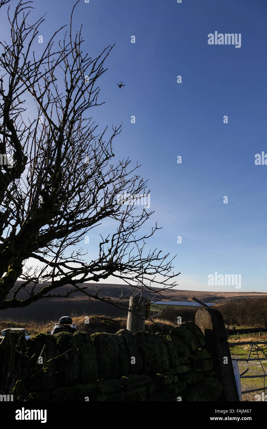 3dr Robotik solo-UAV-Consumer-Produkte, Drohne Dreharbeiten Plattform mit Gopro Kameras gesteuert von Handy oder Tablet-Bildschirm Stockfoto