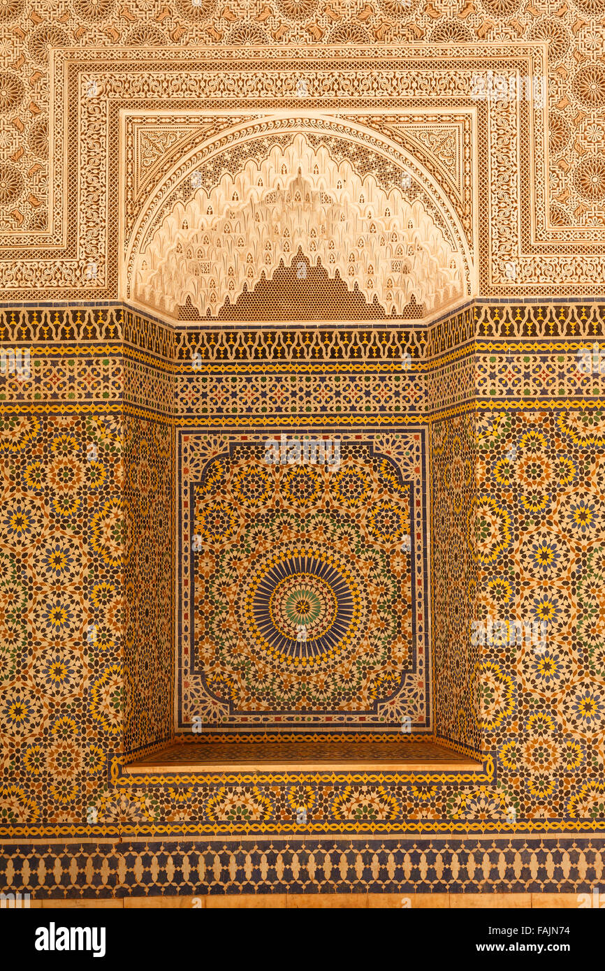 Detail. Kasbah von Telouet. Marokko. Nordafrika. Stockfoto